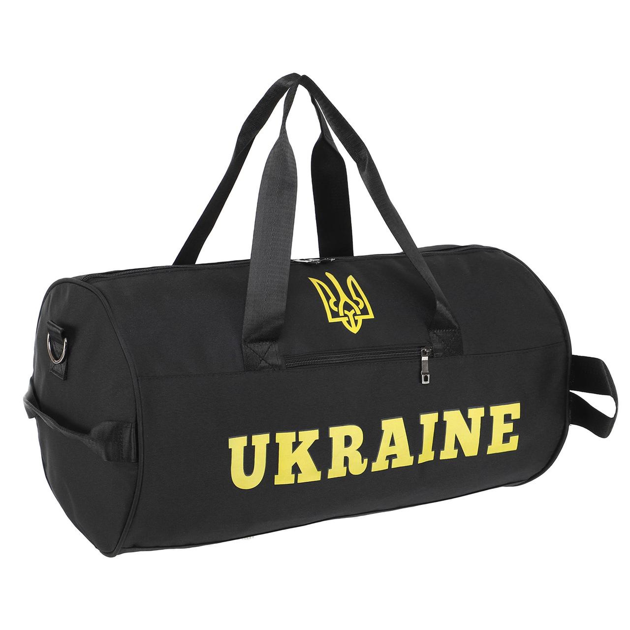 Сумка спортивна Бочонок UKRAINE GA-0155-UKR Чорний