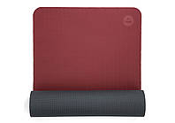 Коврик для йоги Bodhi Lotus Pro 183x60x0.6 см темно-красный/антрацитовый