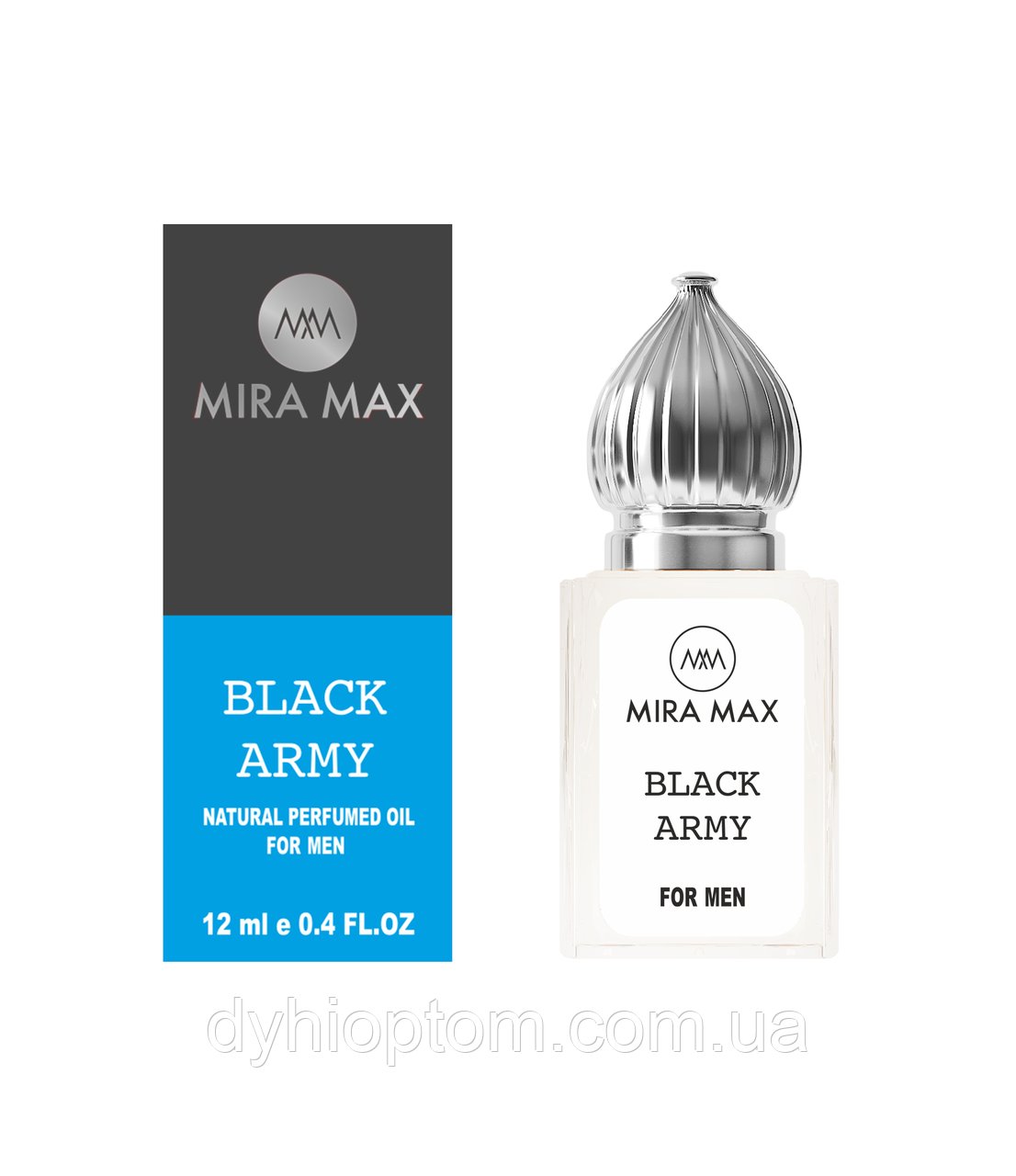 Парфумоване масло для чоловіків Mira Max BLACK ARMY, 12 мл(Аромат схожий на:Nasomatto Black Afgano)