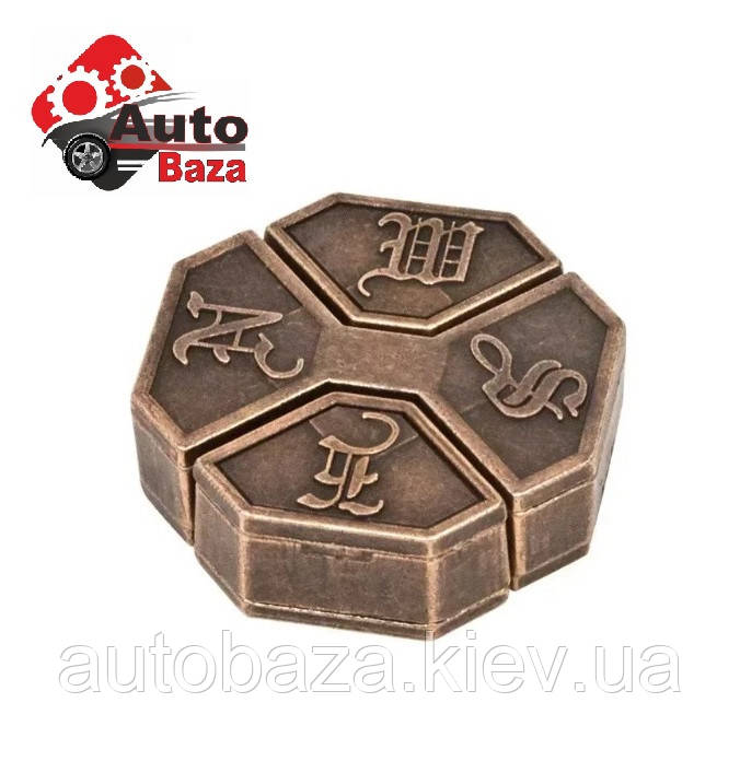 Металева головоломка для дорослих та дітей із 2 частин 3D PUZZLE IQ, Креативна металева головоломка 3Д пазл Старовинний компас