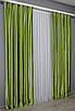 Комплект штор (2шт. 1,5х2,8м.) оксамит (бархат) однотонний. Колір салатовий. Код 902ш 30-707, фото 5
