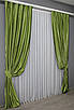 Комплект штор (2шт. 1,5х2,8м.) оксамит (бархат) однотонний. Колір салатовий. Код 902ш 30-707, фото 3