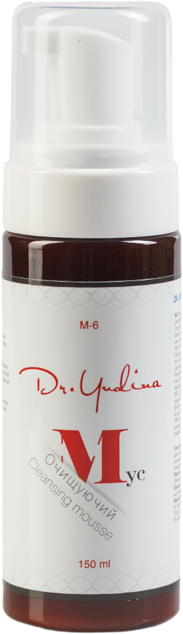 Мус делікатний, антибактеріальний, заспокійливий для очищення шкіри обличчя Cleansing foam Dr.Yudina 150ml