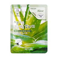 Маска тканевая увлажняющая с алоэ экстрактом 3W CLINIC Fresh Aloe Mask Sheet, 23 мл