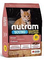 Сухой корм Nutram S1 Sound Balanced Wellness Kitten с повышенным содержанием белков и жиров для котят, с