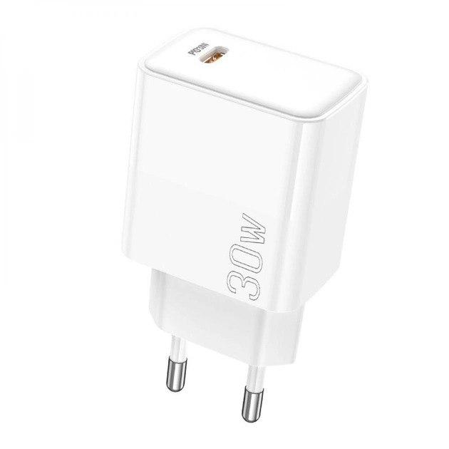 Мережевий зарядний пристрій BOROFONE BA77A PD 30 W (Type-C) White