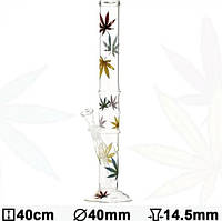 Бонг стеклянный Multi Leaf H:40cm:40mm