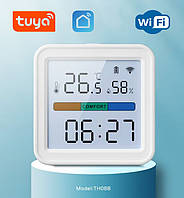 Умный WiFi термометр гигрометр с подсветкой, калибровка температуры и влажности Tuya