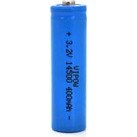 Аккумулятор 14500 LiFePO4 (size AA), 400mAh, 3.2V, TipTop, blue Vipow (IFR14500-400mAhTT / 21438) ASN
