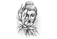 Временное переводное тату Цветок Будды ArleySign 145х205 мм