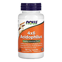 Пробиотики NOW 4x6 Acidophilus (120 вега-капс)