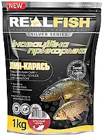 Прикормка RealFish Линь - Карась Червоний черв'як 1кг