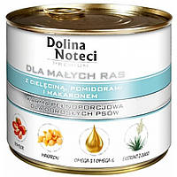 Консервы для собак DOLINA NOTECI PREMIUM мелких пород с телятиной, помидорами и макаронами 185г