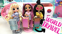 Куклы LOL OMG World Travel dolls: Sunset, City Babe and Fly Gurl