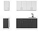 Кухня К-3 (2,6 м/пог.) німфея альба / антрацит (Еверест), фото 2