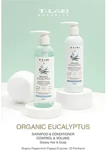 Набір для догляду за жирним волоссям Eucalyptus Shampoo And Conditioner Set T-lab Professional 250/250 мл