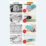 Губка багатошарова для миття 12 слоїв пресована мікрофібра, фото 2