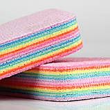 Губка багатошарова для миття 12 слоїв пресована мікрофібра, фото 5