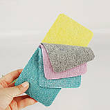 Губка багатошарова для миття 12 слоїв пресована мікрофібра, фото 6