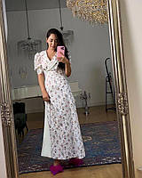 Романтическое приталенное платье миди в цветочный принт Арт. 9110