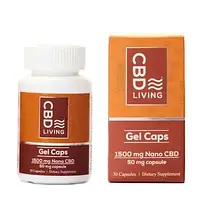 КБД капсулы 1500мг 50 мг в капсуле CBD КБД Каннабидиол Каннабис Gel Capsules CBD Living CBD