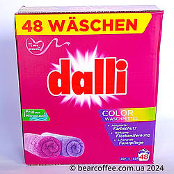 Dalli Color Пральний порошок для кольорової білизни 48 прань 3.12 кг Німеччина