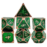 Набор многогранных кубов для DnD Jianai LL-13 (7 шт., зеленый)