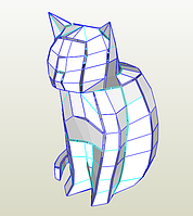 PaperKhan Набор для создания 3D фигур кот кошка котик оригами papercraft развивающий набор антистресс