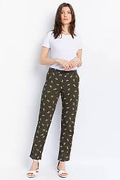 Літні жіночі штани з принтом Finn Flare S18-12053-900 зелені XS