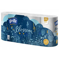 Туалетная бумага Grite Blossom 3 слоя 8 рулонов 4770023348675/4770023346749 DAS