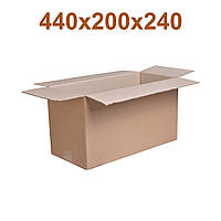 Картонна коробка | Гофроящик 440 × 200 × 240 коричневий
