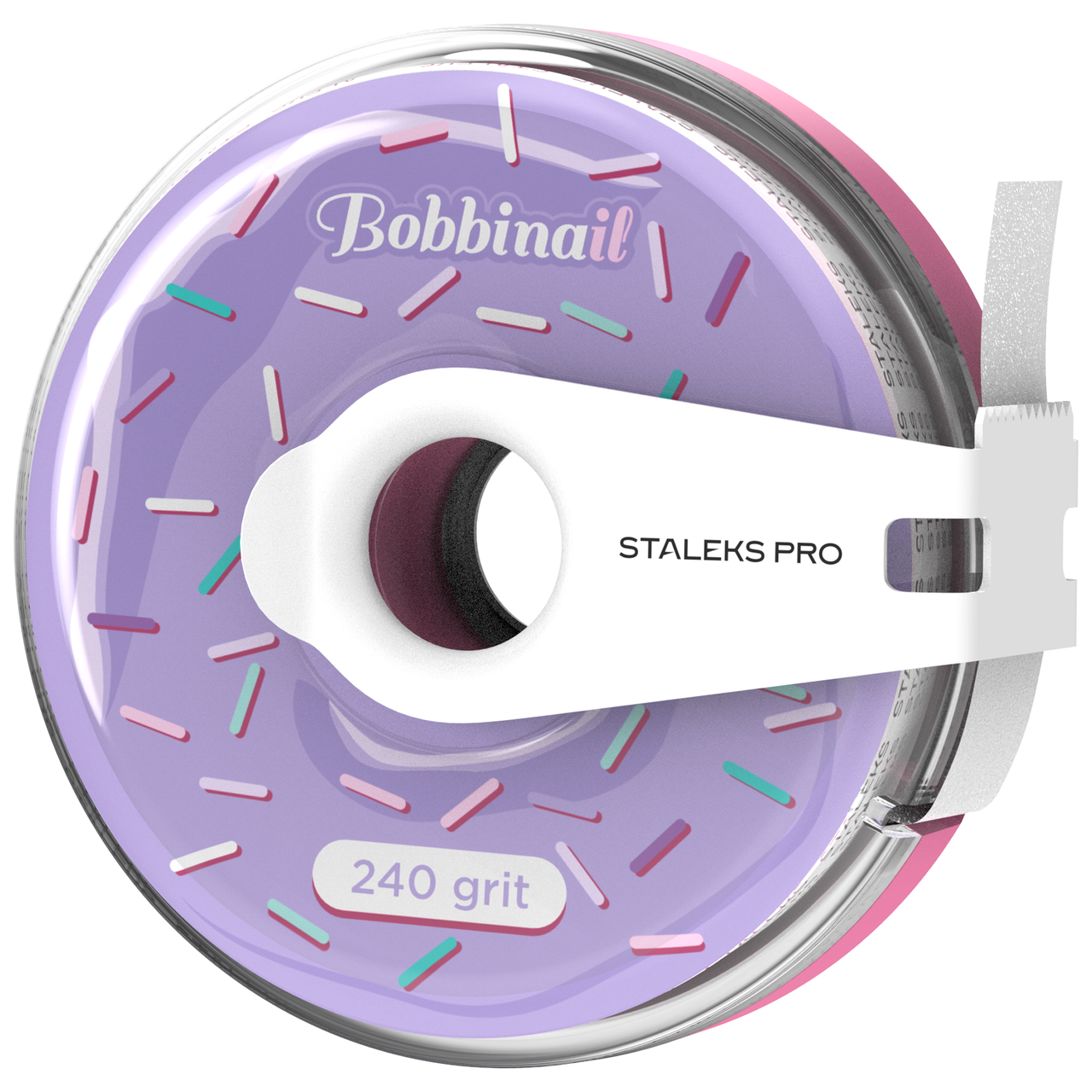 Змінний абразив у котушці Staleks Pro Bobbinail 240 гріт із різаком, 7 м білі