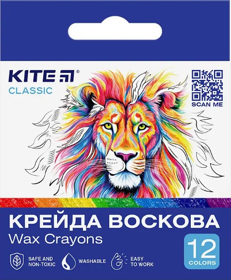 Крейда воск. "Kite" №K-070 12кольор. Classic(24)