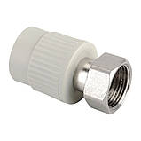 Муфта з накідною гайкою Поліпропілен 20 — 1/2" зовнішня PPR Чехія, фото 2