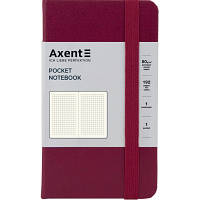 Книга записная Axent Partner, 95x140 мм, 96 листов, клетка, винная 8301-46-A DAS