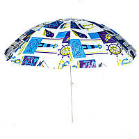 Пляжна садова парасолька 2 м Маяк Anti-UV з нахилом різнокольоровий