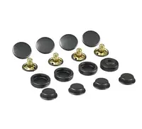 Кнопка Гамма (нержавіюча) 12.5 мм Чорна 50 шт