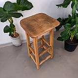 Високий барний табурет ПАБ Лаундж дерев'яний з масиву дерева Вільха 85 см, фото 4