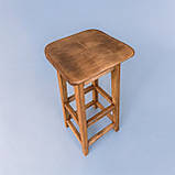 Високий барний табурет ПАБ Лаундж дерев'яний з масиву дерева Вільха 85 см, фото 3