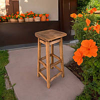 Високий барний табурет ПАБ Лаундж дерев'яний з масиву дерева Вільха 85 см