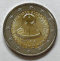 Словакия 2 евро 2009, 20 лет с начала Бархатной Революции *