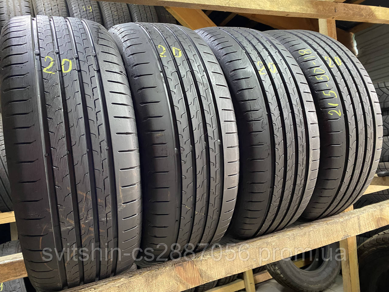 Літні шини 215/50R18 Continental EcoContact 6Q 2020рік 6мм, фото 1
