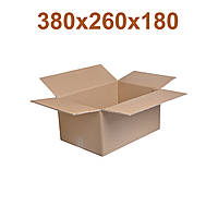 Картонна коробка | Гофроящик 380 × 260 × 180 коричневий