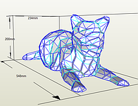 PaperKhan Набір для створення 3D фігур кішка кіт кошеня пазл орігамі паперкрафт 3D полігональна набір подарок сувенір антистрес