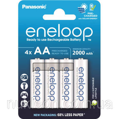 Популярний! Акумулятор Panasonic AA Eneloop 2000mAh NI-MH * 4 (BK-3MCDE/4CP) - Краща якість тільки на Nukleon.com.ua