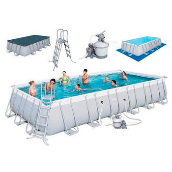 Прямокутний каркасний басейн Bestway 56475 (732х366х132см)