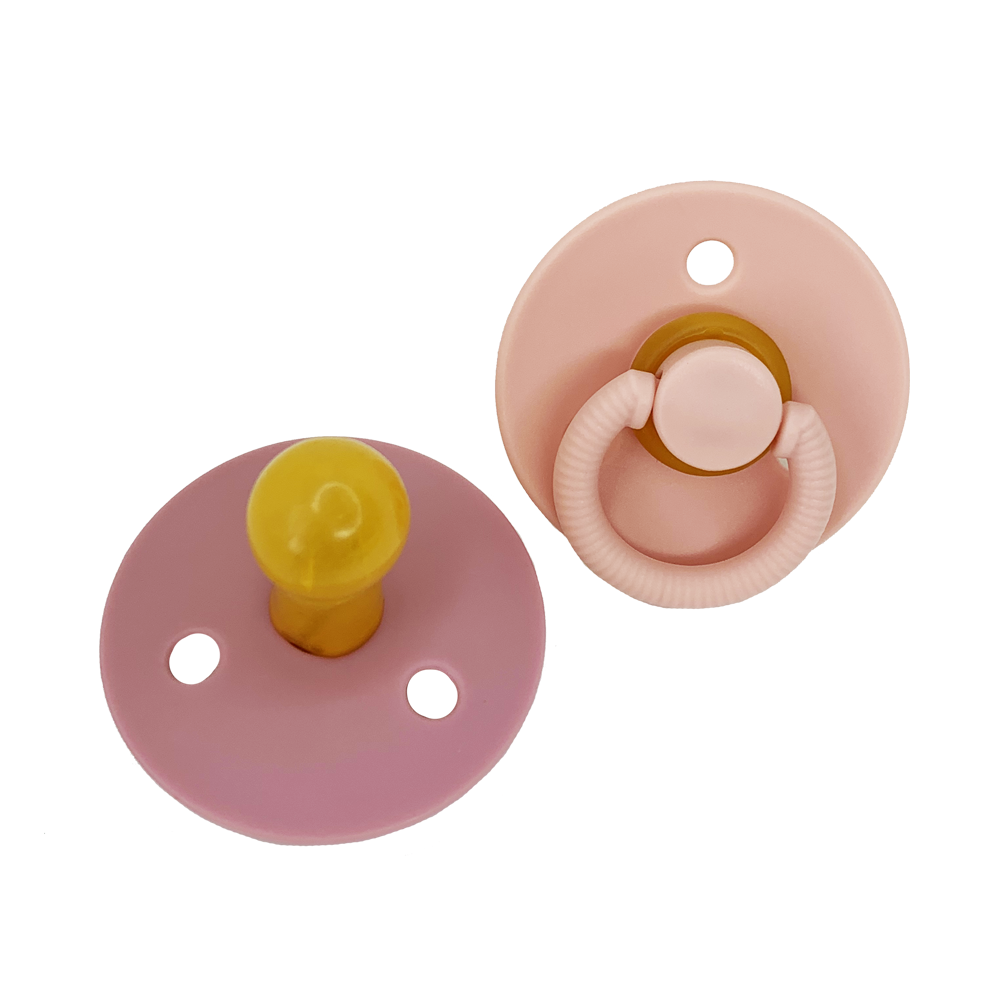 Набір пустушок латексних (рожево-бузковий)