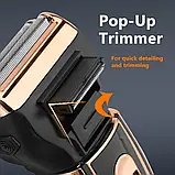 💜Машинка тример для стрижки волосся Gemei GM-595 Багатофункціональний тример 3в1, фото 3