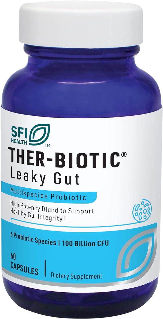 Ther-Biotic® Leaky Gut (Factor 6) / Пробіотик 100 міліардів КУО 60 капсул