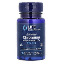 Life Extension Chromium with Crominex 3+ 500 mcg 60 капсул DS